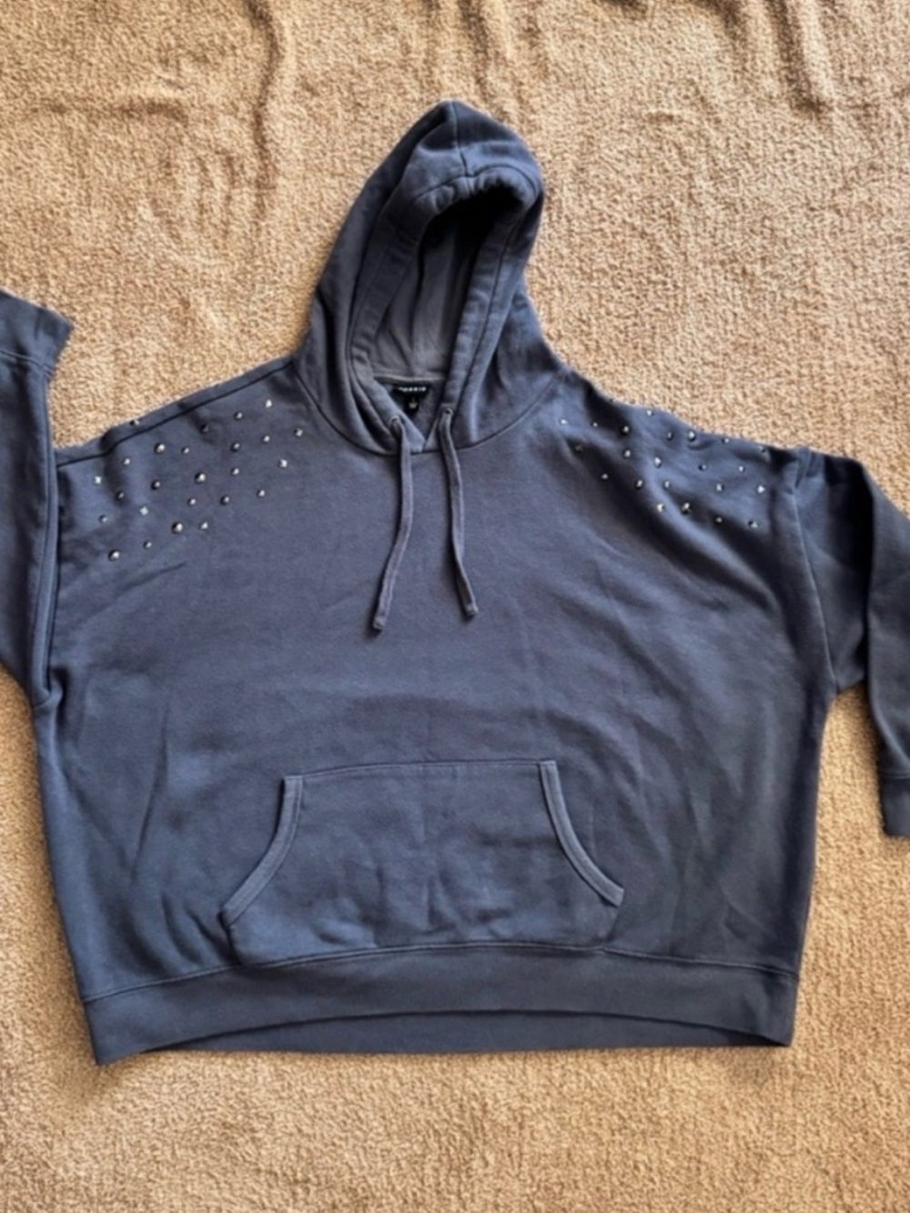 Torrid Relaxed Fit Cozy Fleece Studded Hoodie